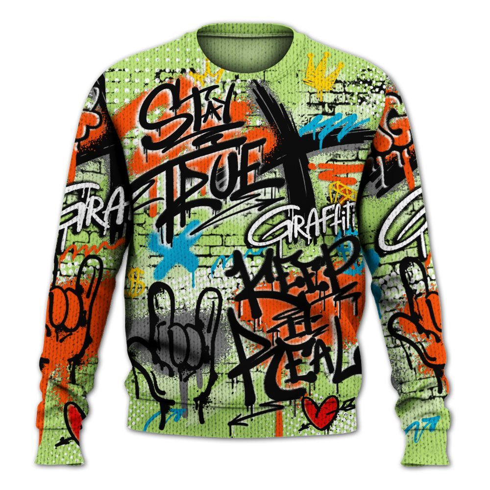 Knitted Sweater To Match Kobe 9 Elite What The - True It Real Graffiti Streetwear