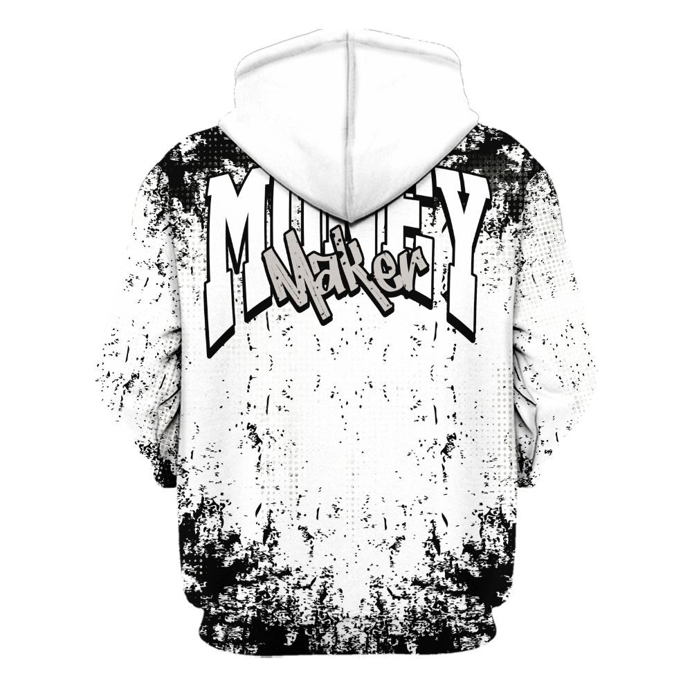 Hoodie To Match Retro Reverse Metallic 5s - Move In Silence Money Street Retro All Over Print