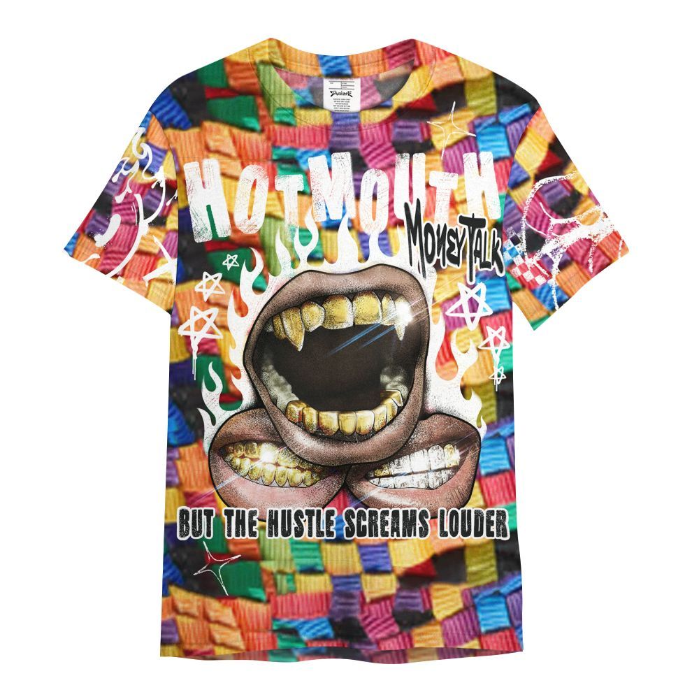 Shirt To Match Air Rainbow Weave - Mouth Burning Street Style All Over Print