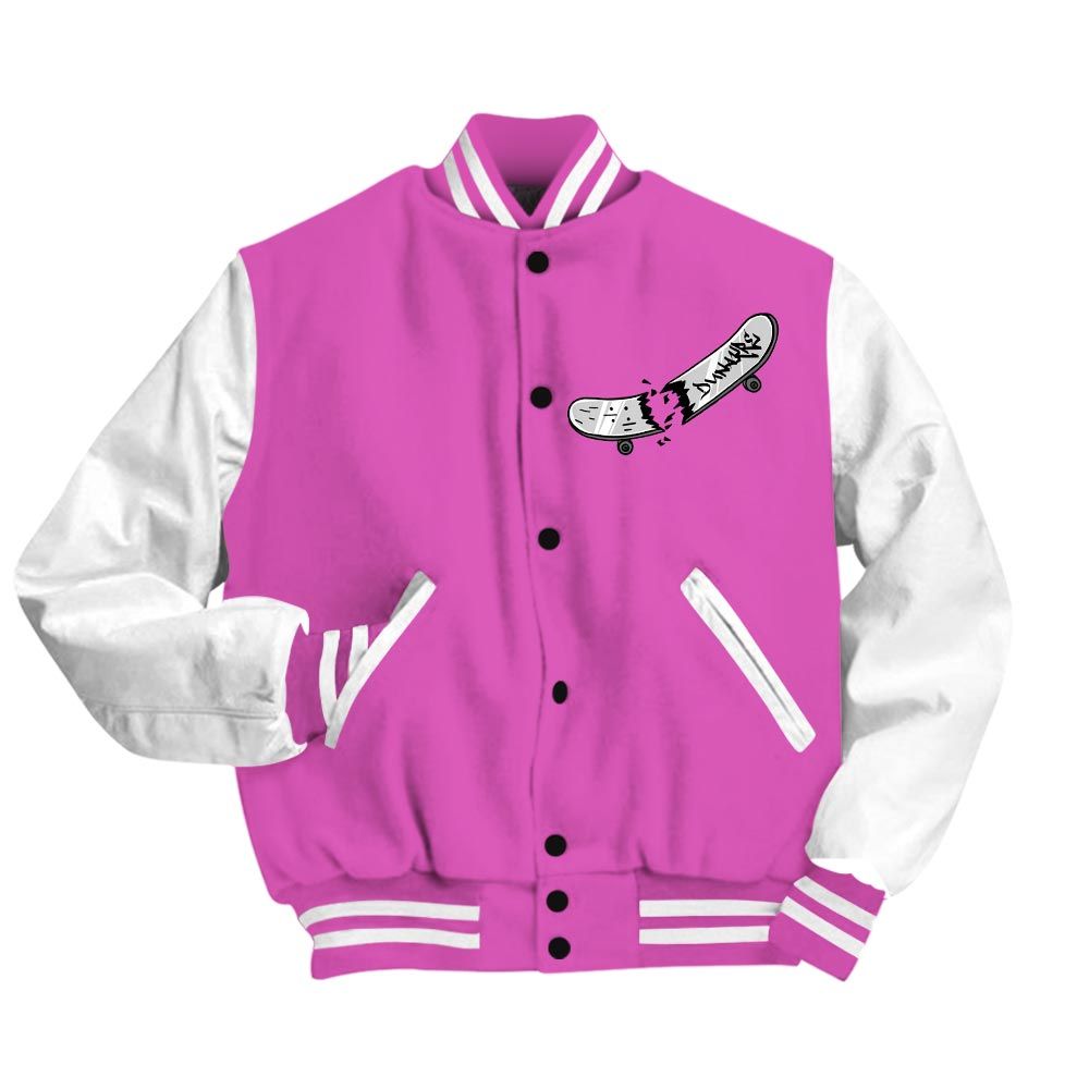 Varsity Jacket To Match Hyper Violet 4s - Take It Easy Graffiti Varsity Jacket Unisex