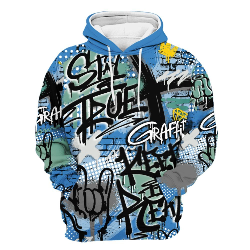 Hoodie To Match Low Carolina 17s - True It Real Graffiti Streetwear All Over Print