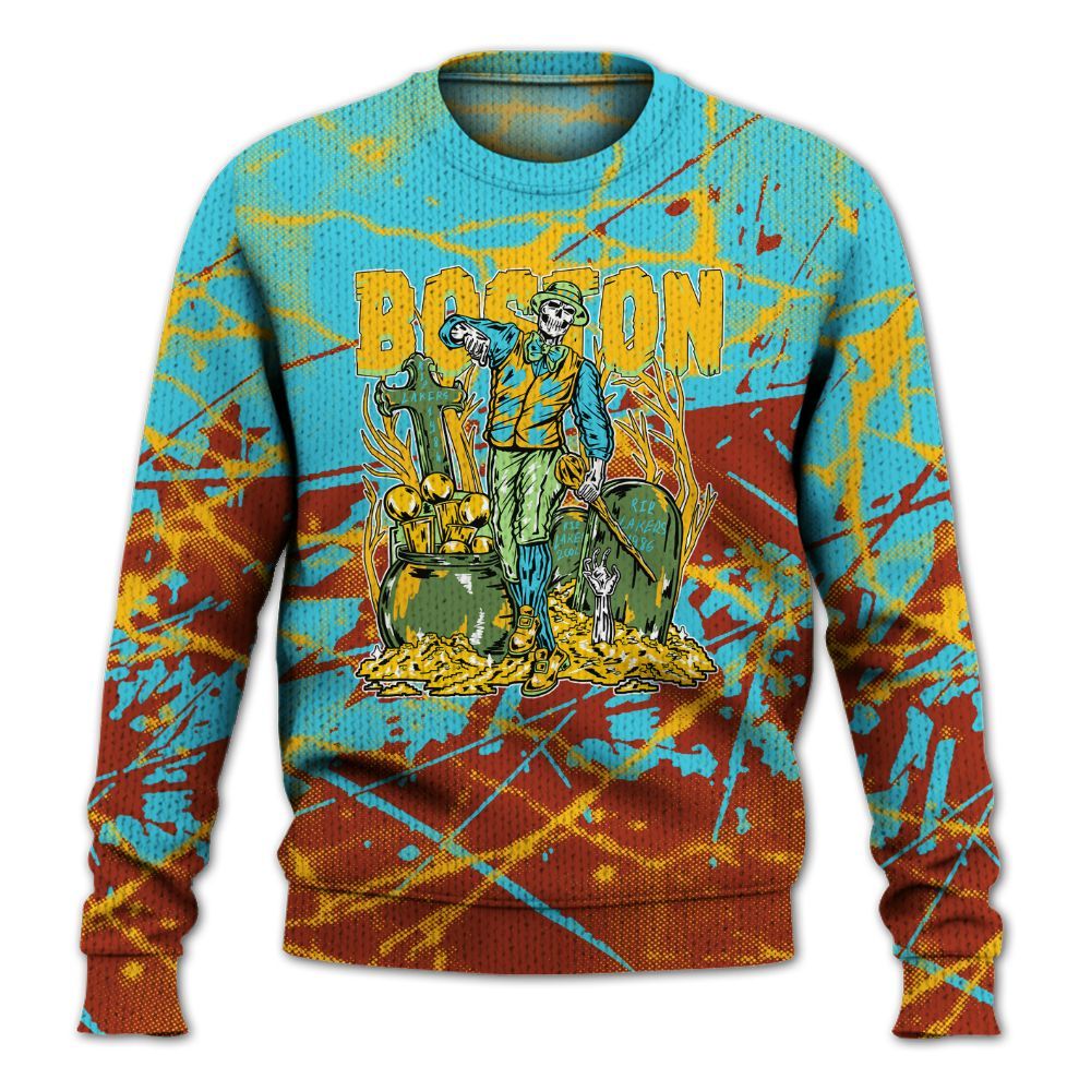 Knitted Sweater To Match SB Dunk Di'Orr Greenwood - Goldrush Skeleton Profound