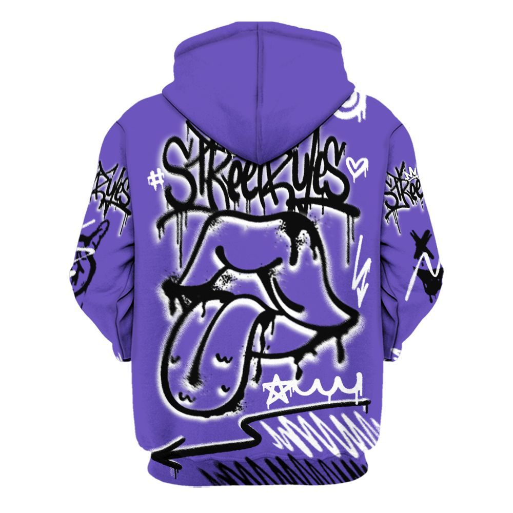 Hoodie To Match Field Purple 12s - Break Rules Streetwear All Over Print