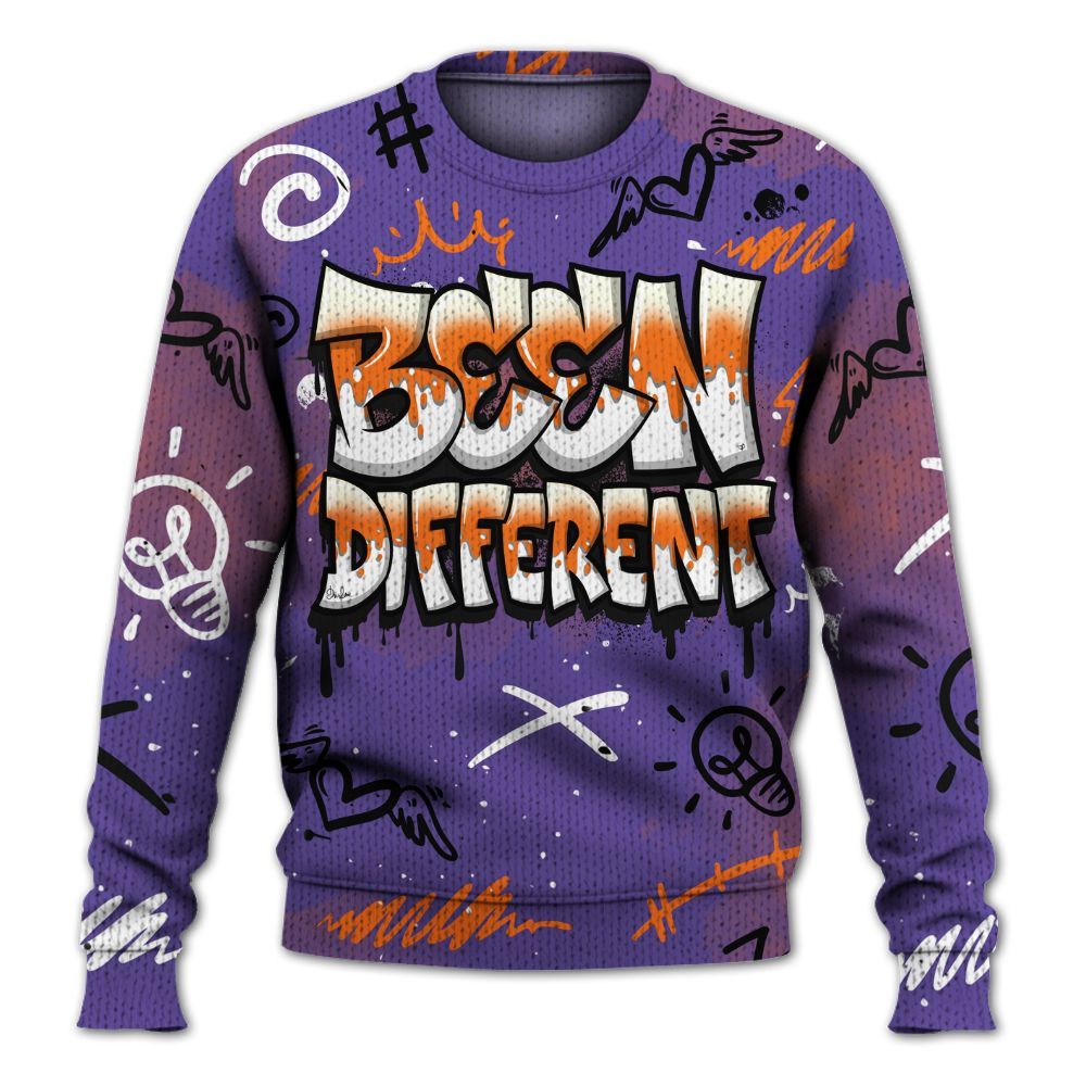 Knitted Sweater To Match Air Max Waffle SP Voltage Purple - Drip Been Di2ferent