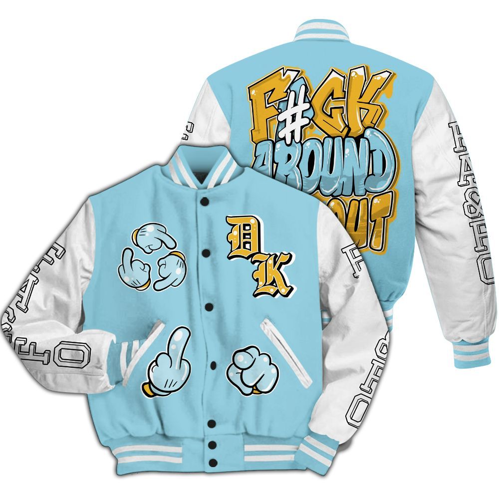 Varsity Jacket To Match Dunk High Homer Simpson - F Around Find Out Graphic All Over Print