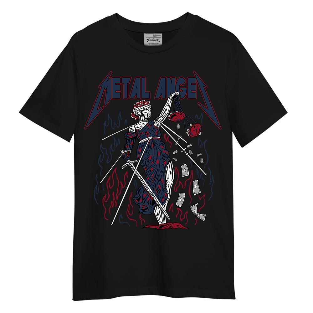 Shirt To Match Navy Blue 2024 6s - Metal Angel Skeleton Shirt Unisex