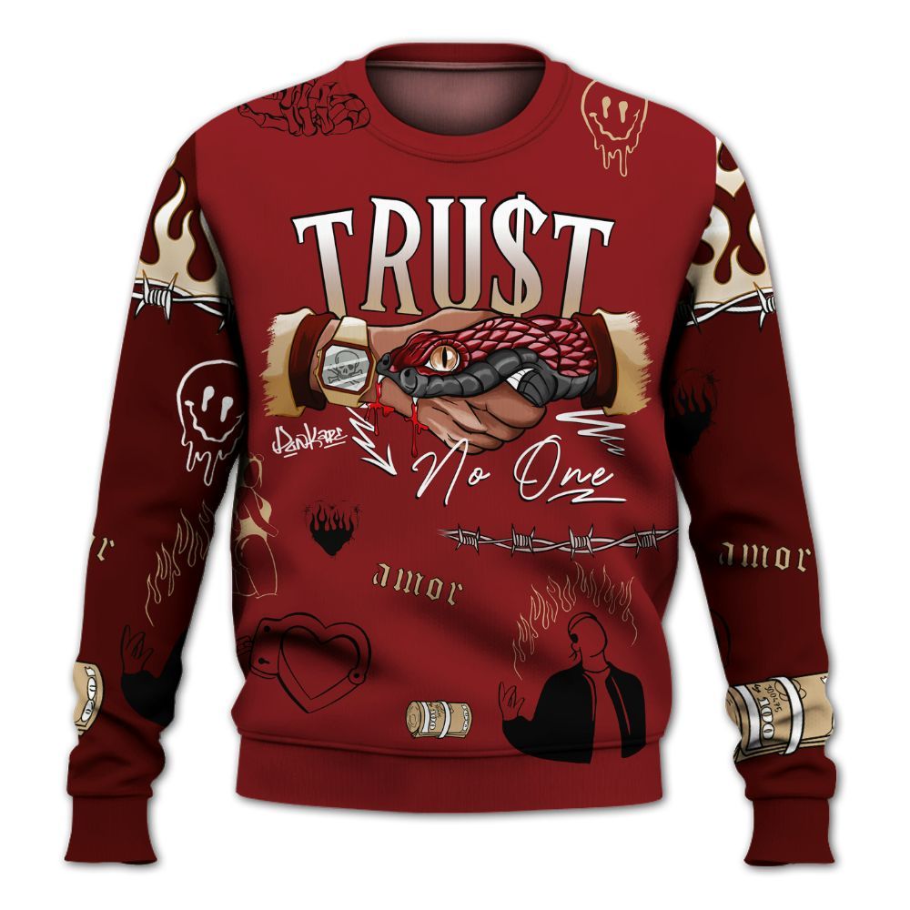Sweatshirt To Match Bin 23 3s - Snake Trust No One All Over Print