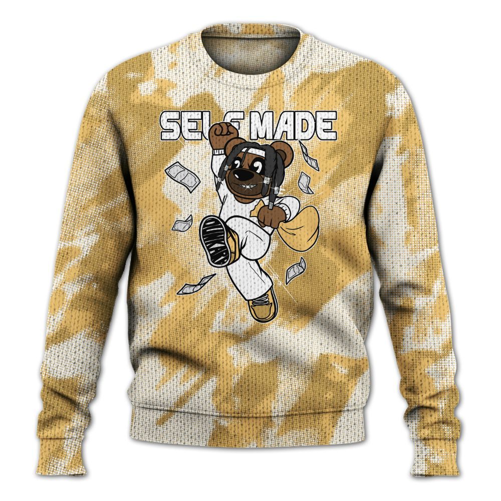 Knitted Sweater To Match Craft Paris 6s - Autonomous Bear Abstract Halftone