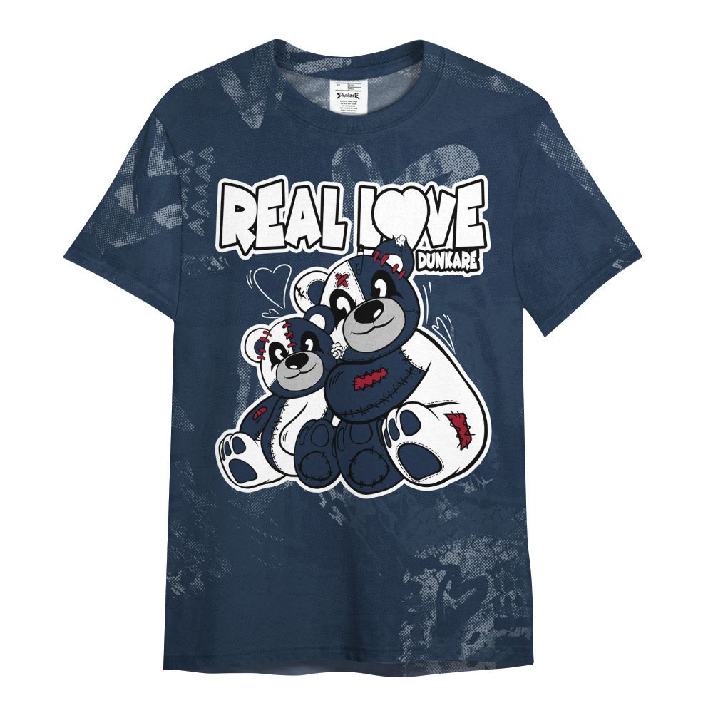Shirt To Match White Midnight Navy 6s - Sincere Fondness Bear All Over Print