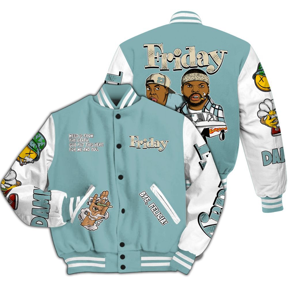 Varsity Jacket To Match Dunk Low Glacier Blue Pale Ivory - Friday Sneaker Stress Style All Over Print