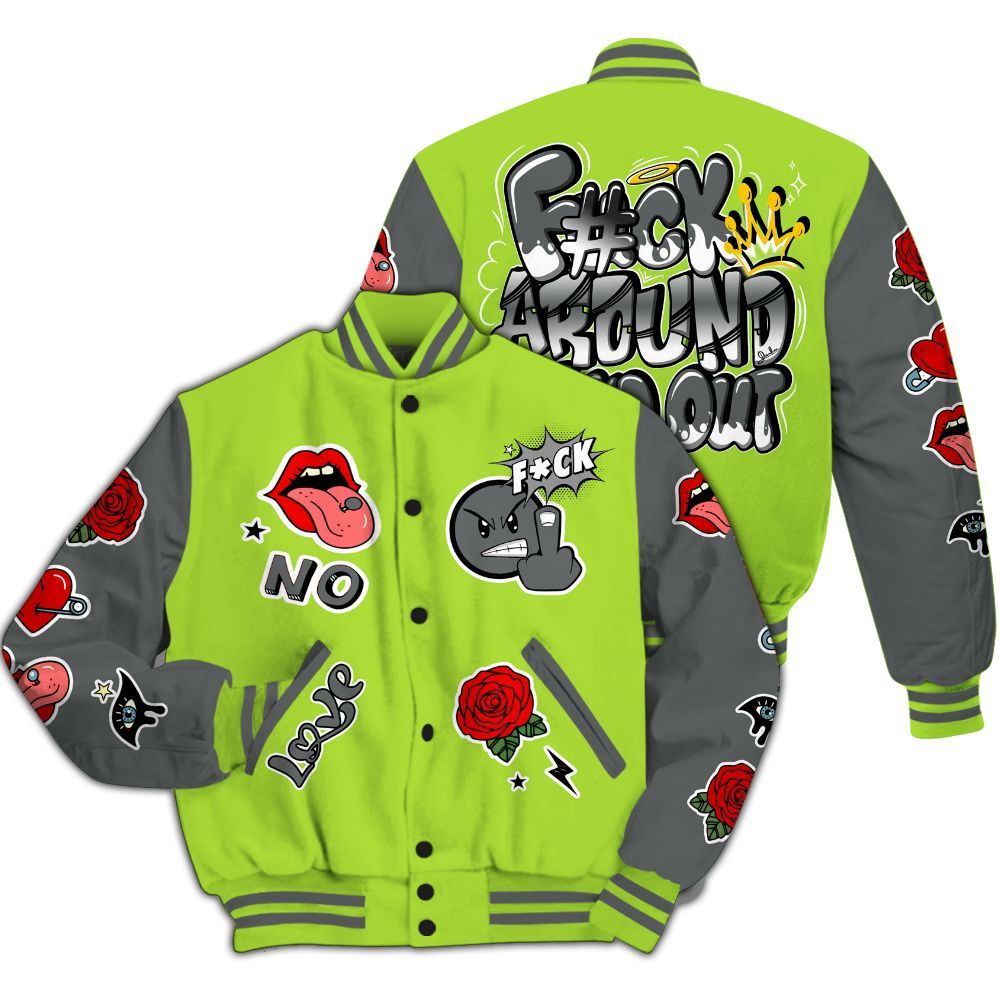Varsity Jacket To Match Air Max 95 Neon - FK Around Find Out All Over Print