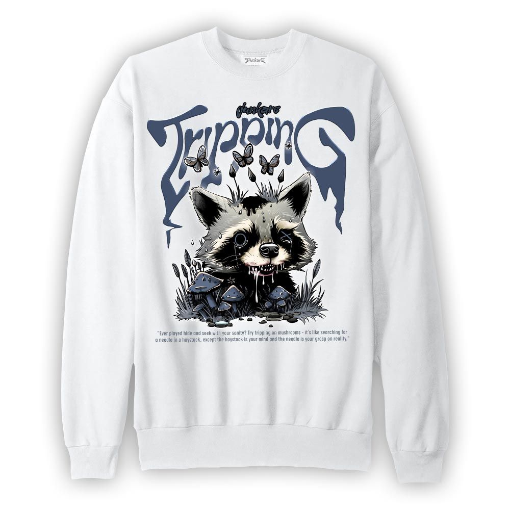 Sweatshirt To match Low Diffused Blue 11s Sweatshirt - Tripping Raccoon Graphic