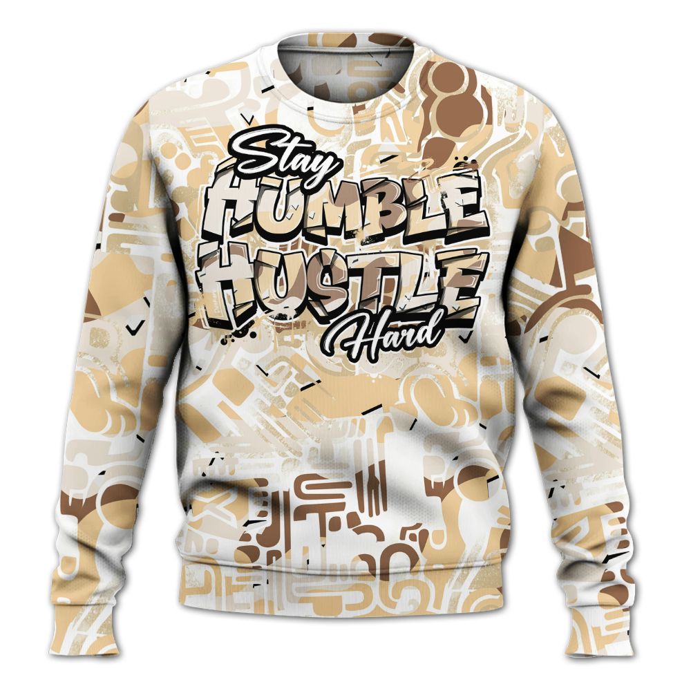 Sweatshirt To Match Desert Camo 3s - Humble Hustle Retro All Over Print