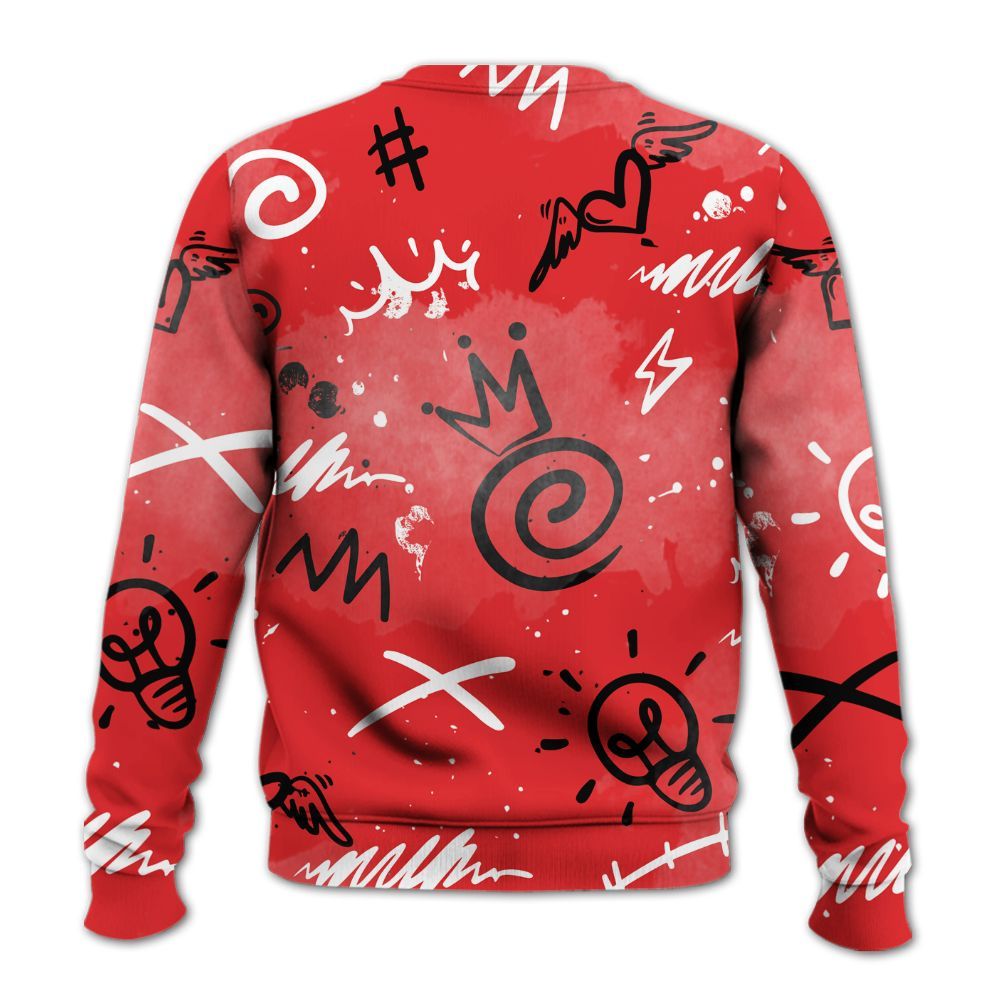 Sweatshirt To Match Chile Red 9s - Drip Been Di2ferent All Over Print
