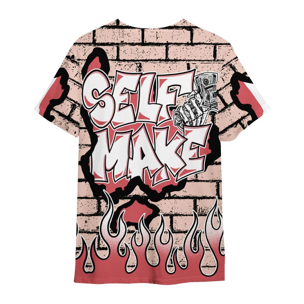 Shirt To Match Washed Coral 2s Shirt - Self Make Skeleton Crashed All Over Print