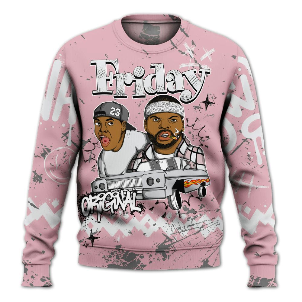 Sweatshirt To Match Air Max DN Pink Foam - Friday Sneaker Crayon All Over Print