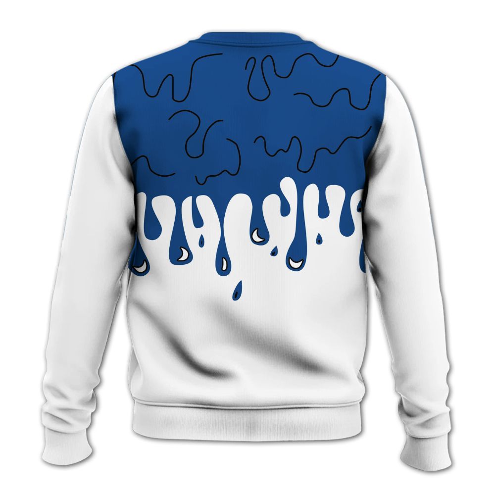 Sweatshirt To Match Air Ship Royal Blue - Snake Trust No One Drip All Over Print