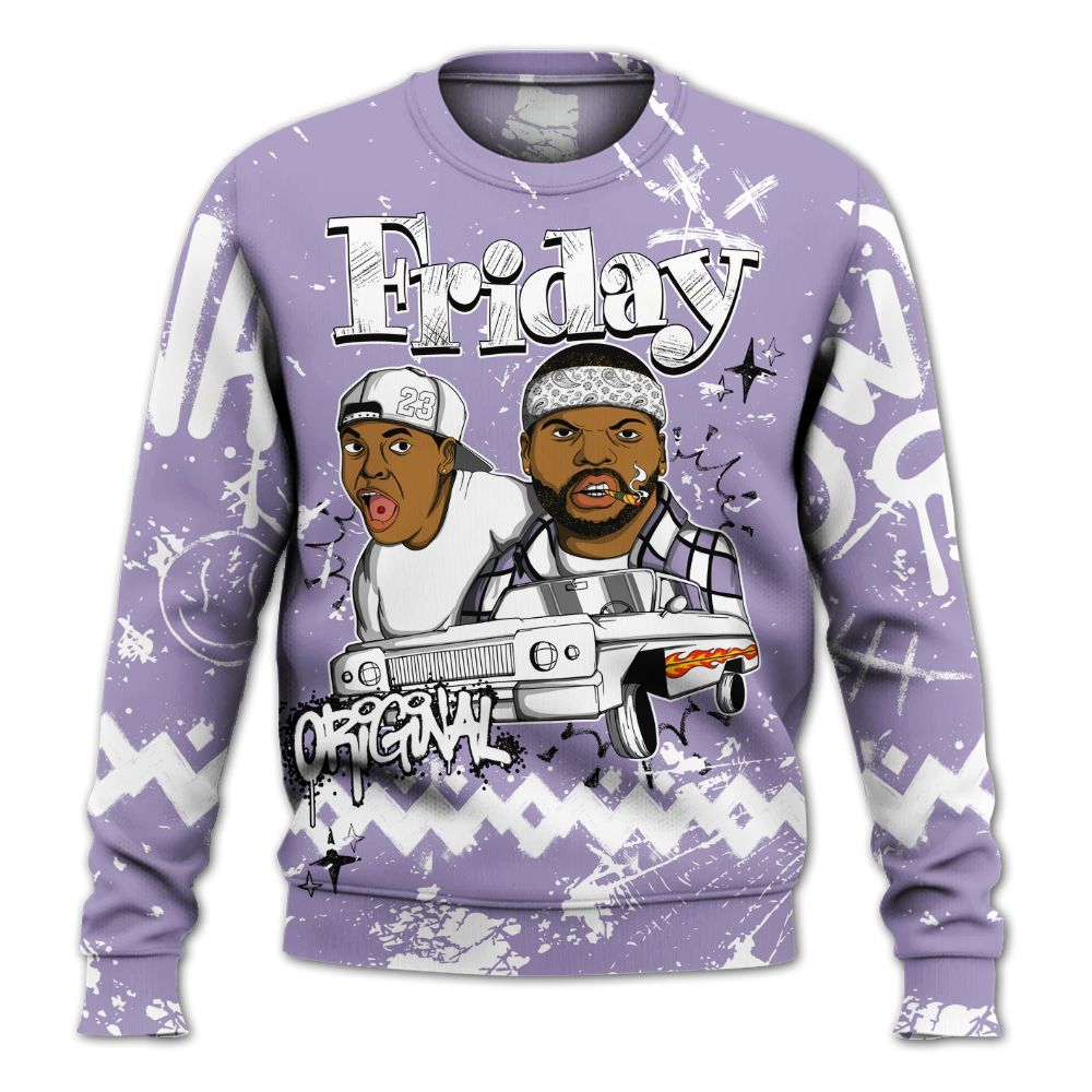 Sweatshirt To Match Low Pure Violet 11s - Friday Sneaker Crayon All Over Print