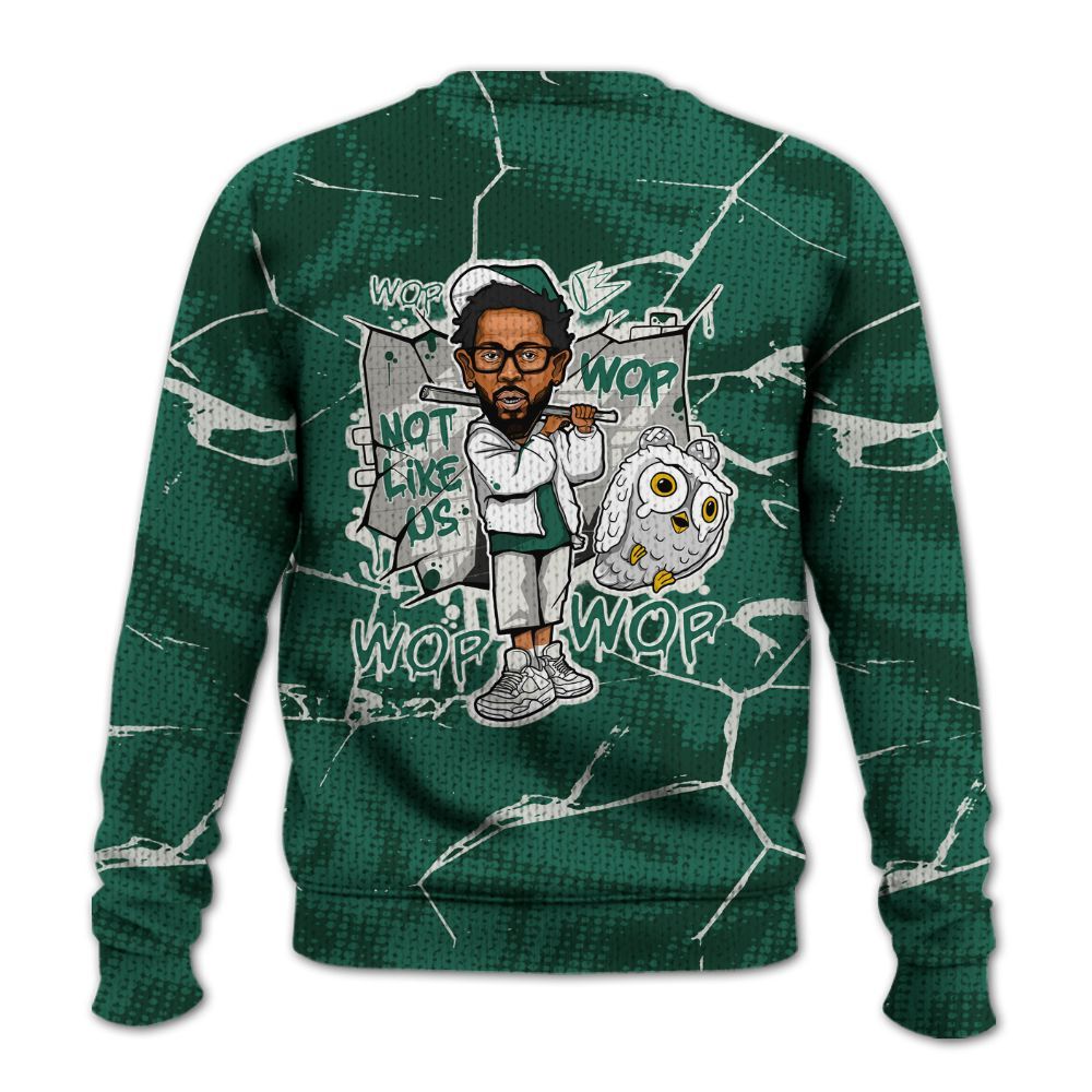 Knitted Sweater To Match Oxidized Green 4s - None Like ComptonCity Graphic Crack