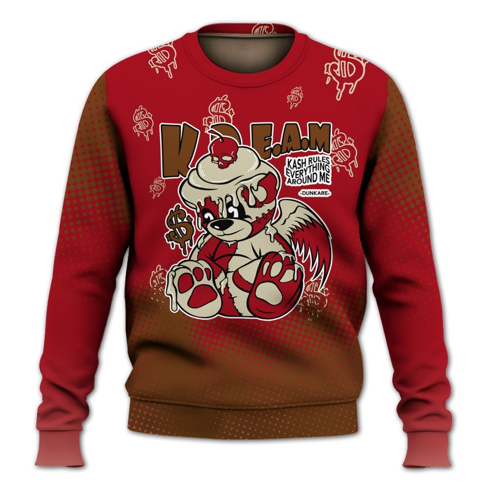 Sweatshirt To Match Archaeo Brown 5s - Loot Bear Unique Drip All Over Print