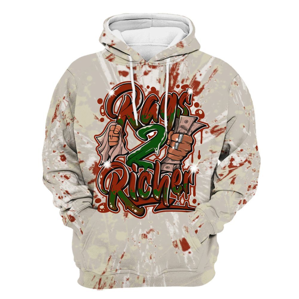 Hoodie To Match El Grito 5s - Rag 2 Rich Graphic Luxury All Over Print