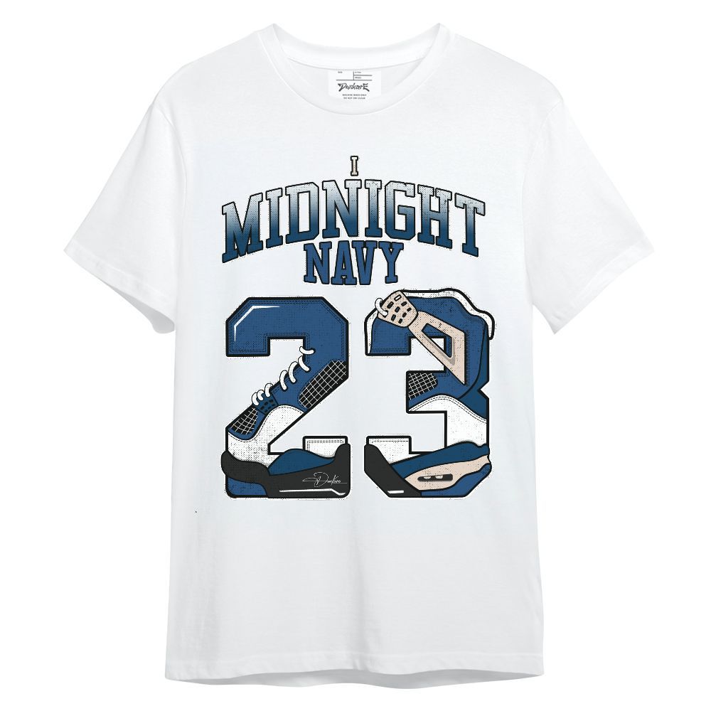 Shirt To Match High OG Midnight Navy 1s - Number 23 Dirty 4s Unisex Shirt