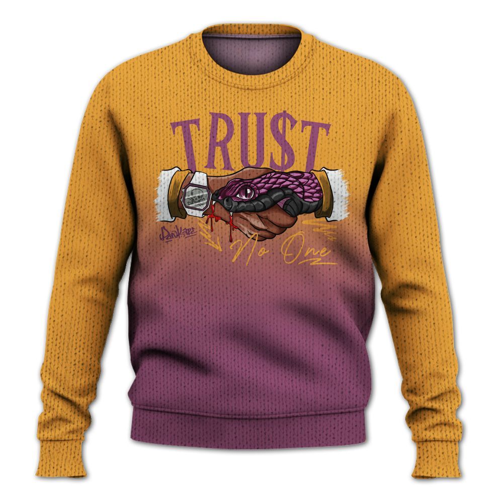 Knitted Sweater To Match High OG Brotherhood 1s - Snake Trust No One Drip