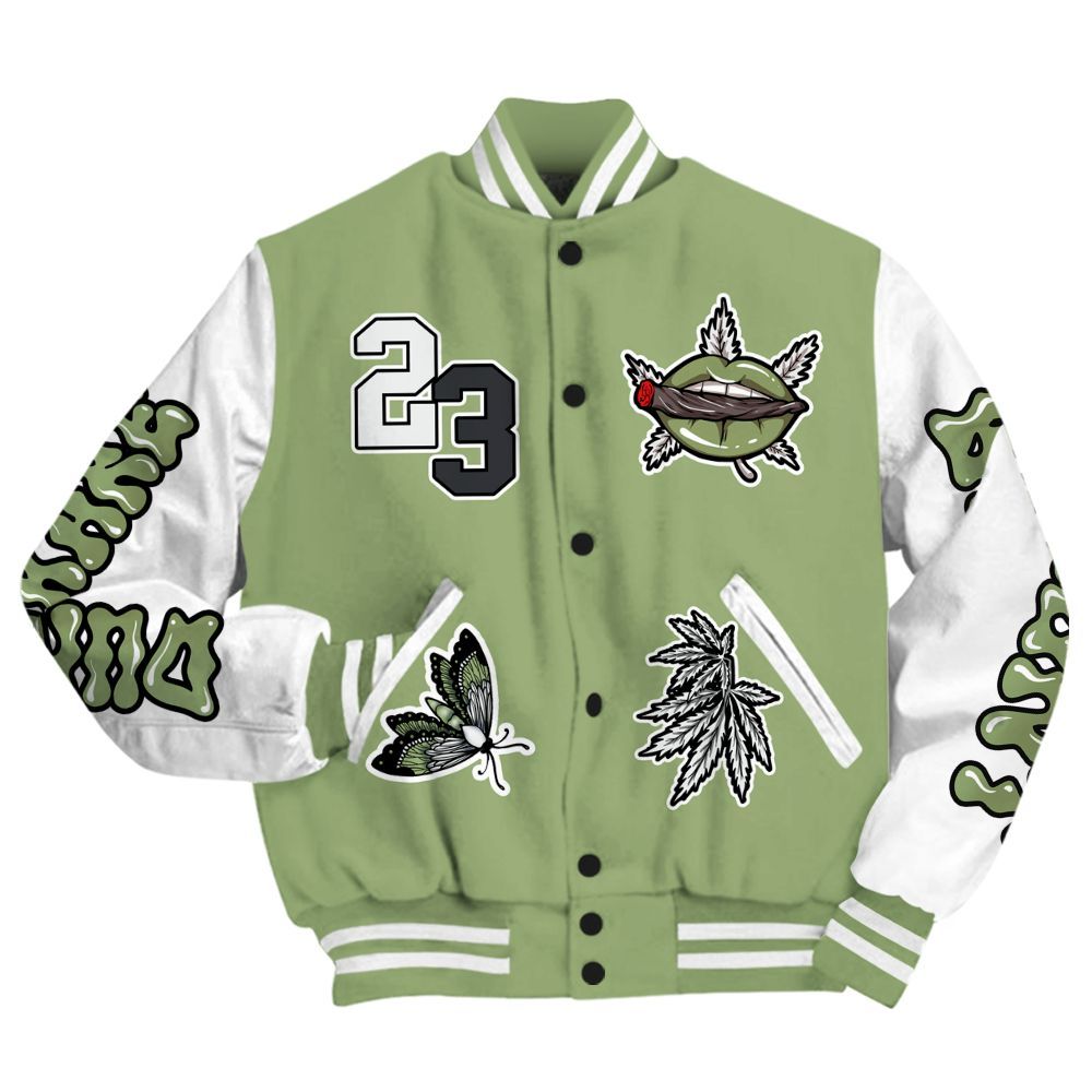 Varsity Jacket To Match Oil Green 4s - Bluntz Unique All Over Print
