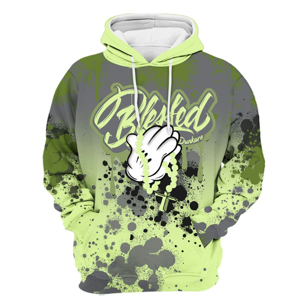 Hoodie To Match Smoke Grey Volt TR 1s - God Blessed Ink Drip All Over Print