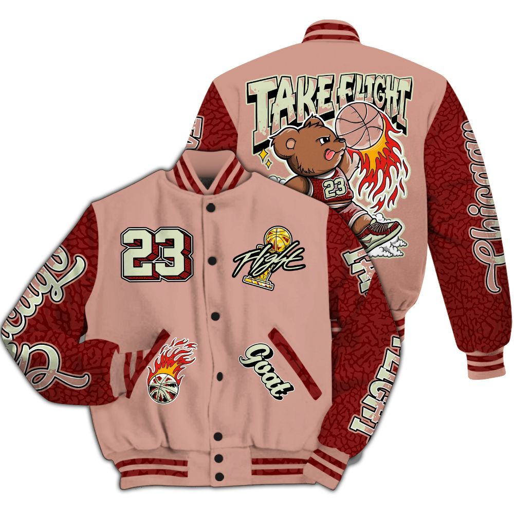 Varsity Jacket To Match Valentines Day 3s - Number 23 Basketball Bear All Over Print