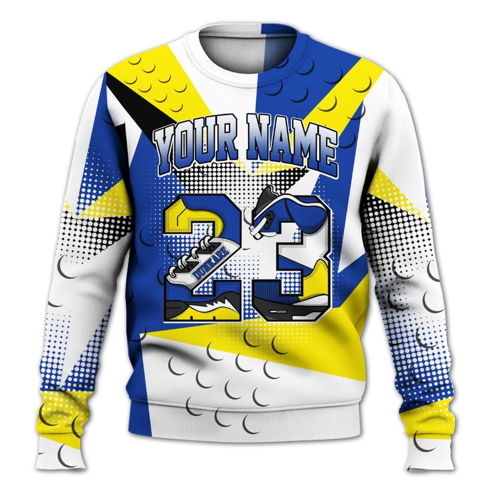 Sweatshirt To Match Laney 14s - Poly Custom Name Number 23 5s All Over Print