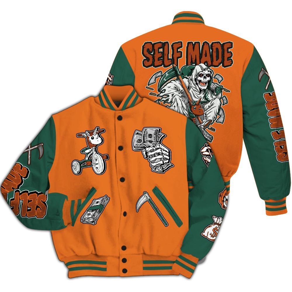 Varsity Jacket To Match Dunk Low Ceramic - Self Make Skeleton All Over Print