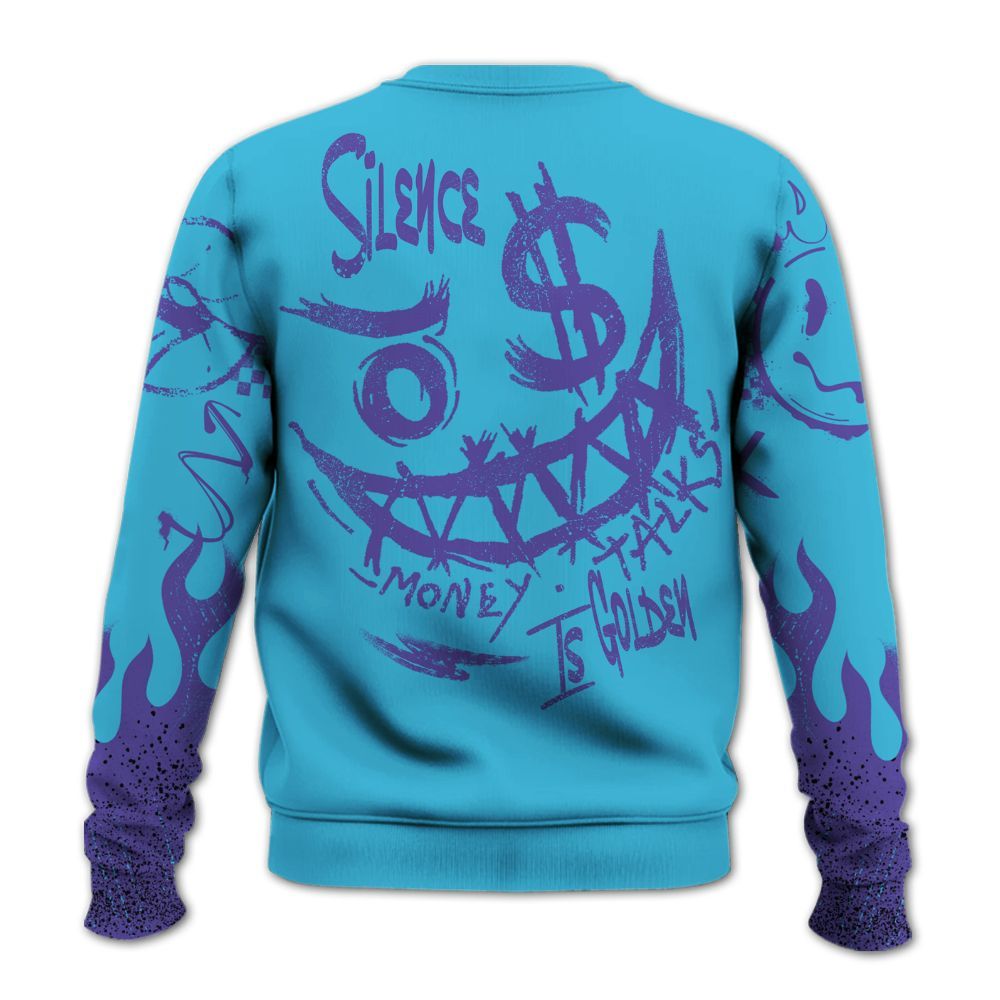 Sweatshirt To Match Retro Aqua 6s - Mouth Burning Street Style All Over Print