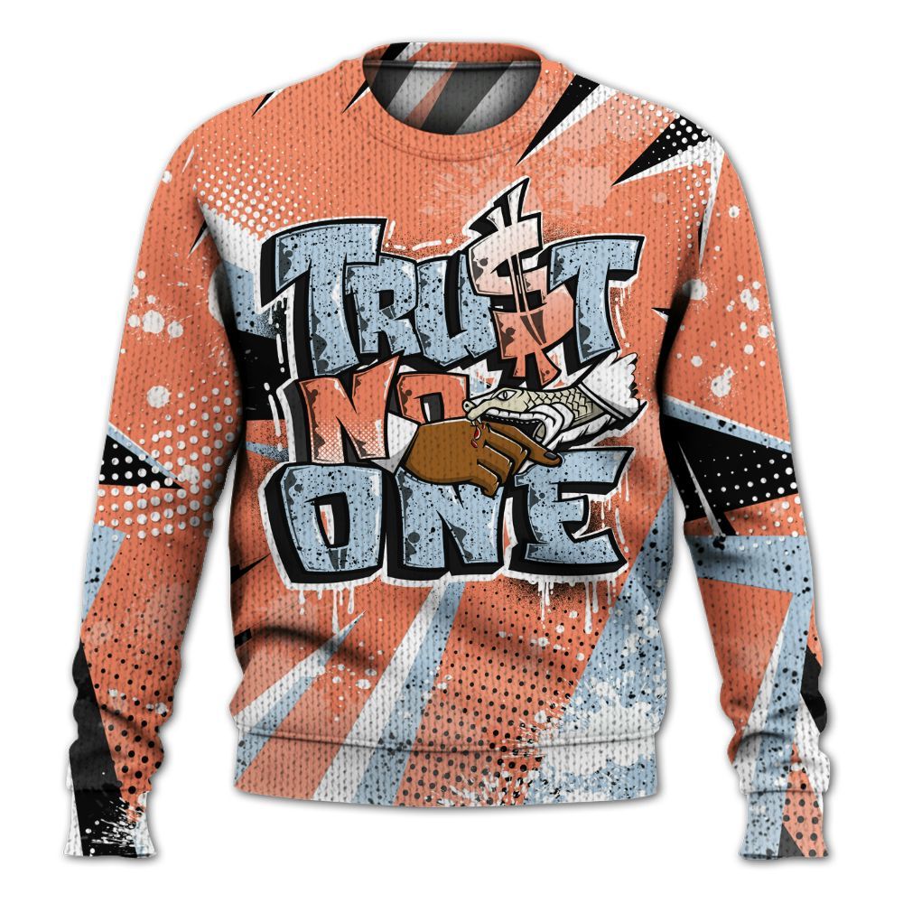 Knitted Sweater To Match DJ Khaled Crimson Bliss 5s - Poly Trust No One Dripping