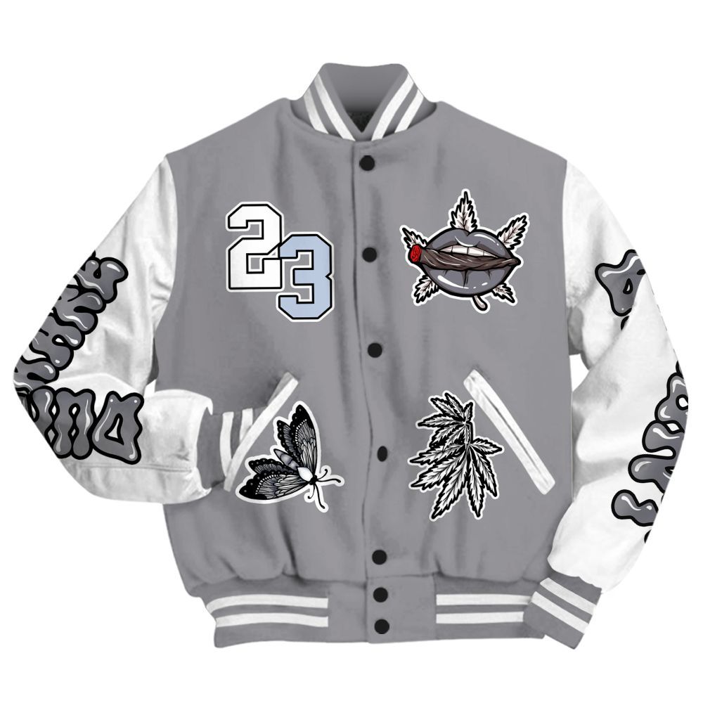 Varsity Jacket To Match Low Cement Grey 11s - Bluntz Unique All Over Print