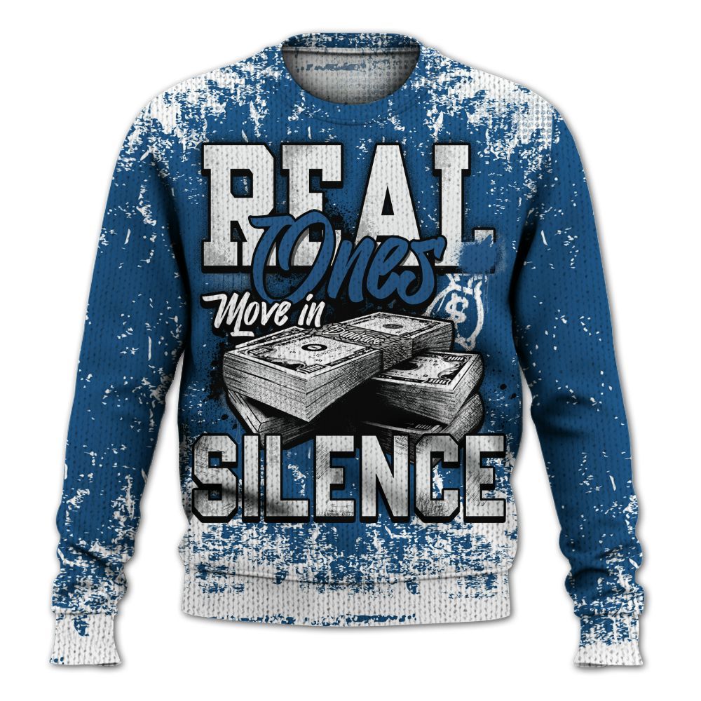 Knitted Sweater To Match Wizards 3s - Move In Silence Money Street Retro