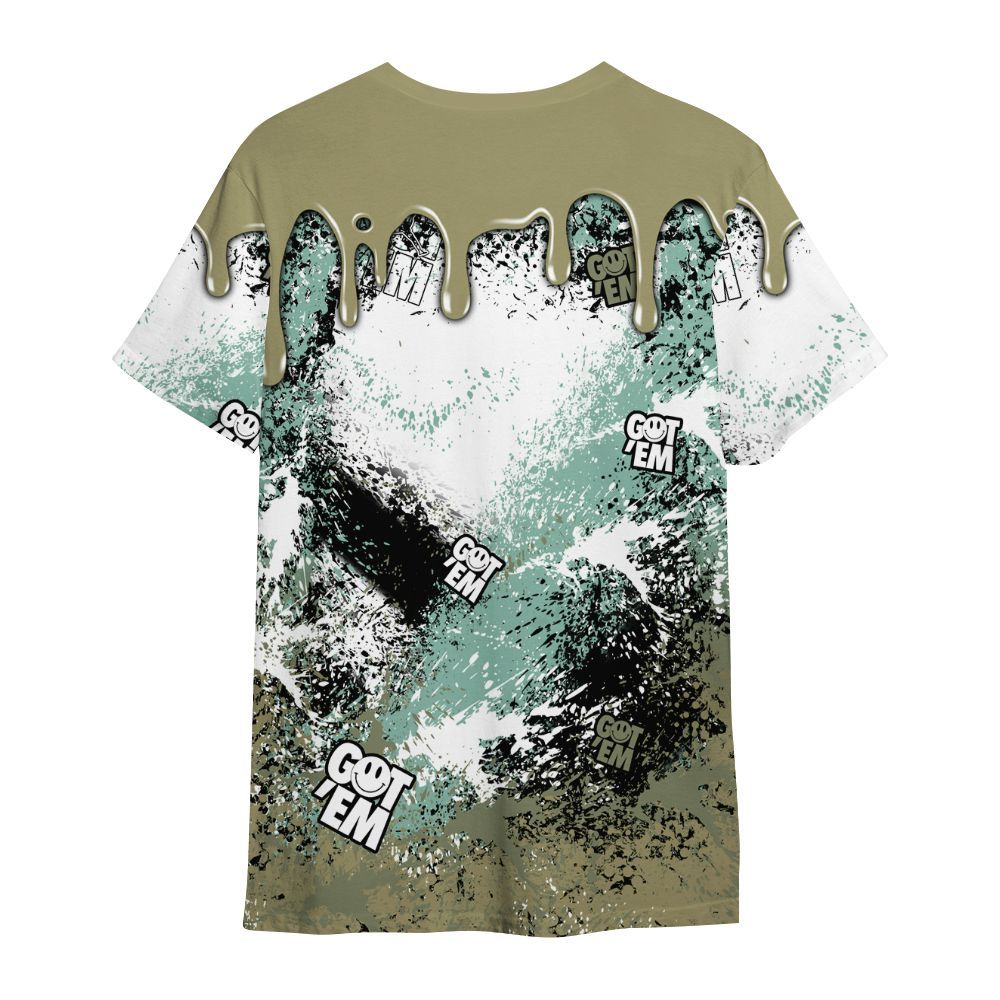 Shirt To Match Dunk Low Suede Olive Aura - Dripping 23 Drip All Over Print