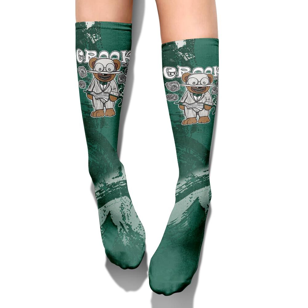 Sock To Match Oxidized Green 4s - Swindler Bear Circle Slpash