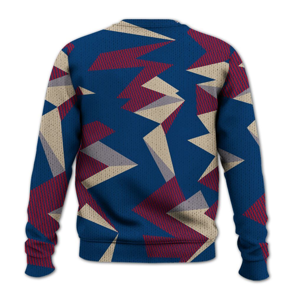 Knitted Sweater To Match Rare Air 4s - Geometric Camouflage Pattern