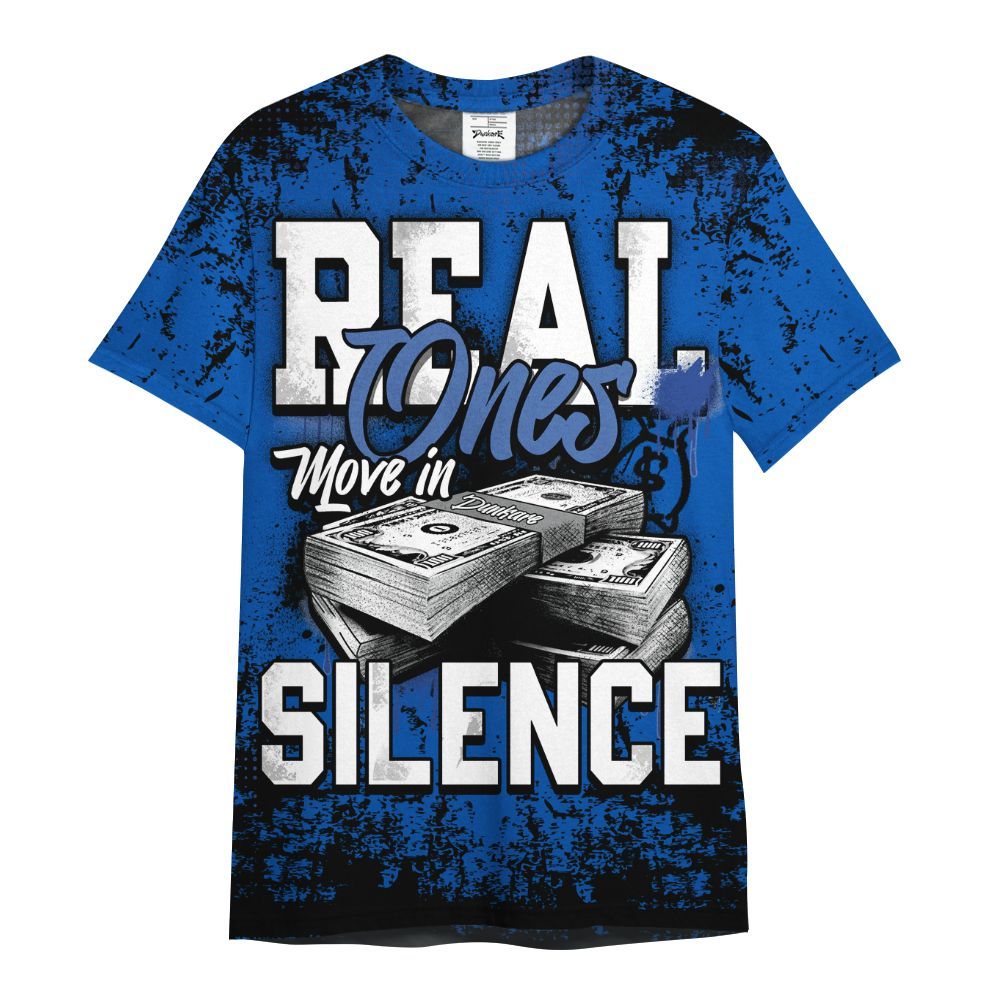 Shirt To Match Racer Blue 5s - Move In Silence Money Street Retro All Over Print