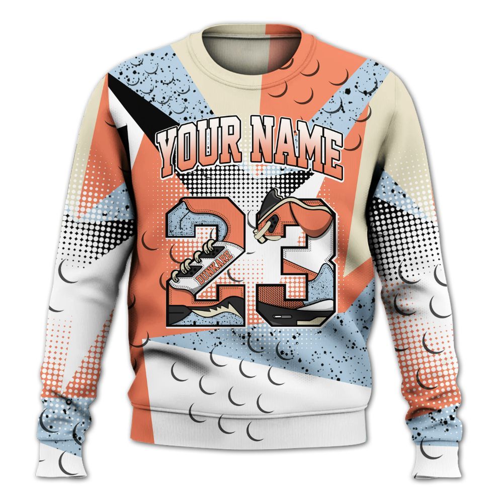 Sweatshirt To Match DJ Khaled Crimson Bliss 5s - Poly Custom Name Number 23 5s All Over Print