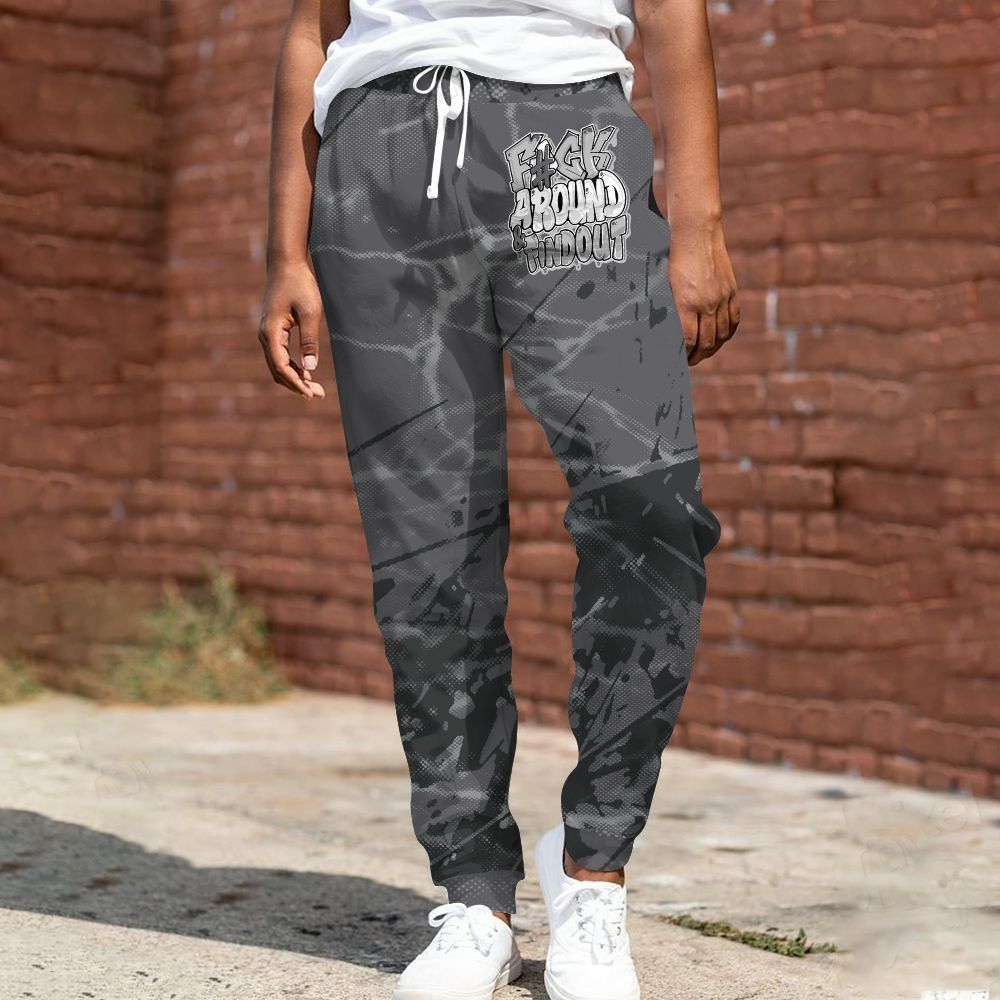 Sweatpant To Match White Thunder 4s - F Around Find Out Graphic Profound All Over Print