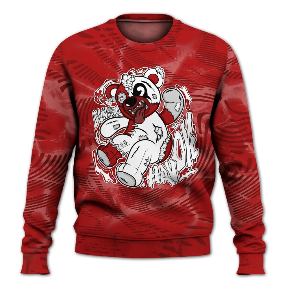 Dunkare Red Taxi 12s Shirt - Havok Bear All Over Print Unisex Sweatshirt