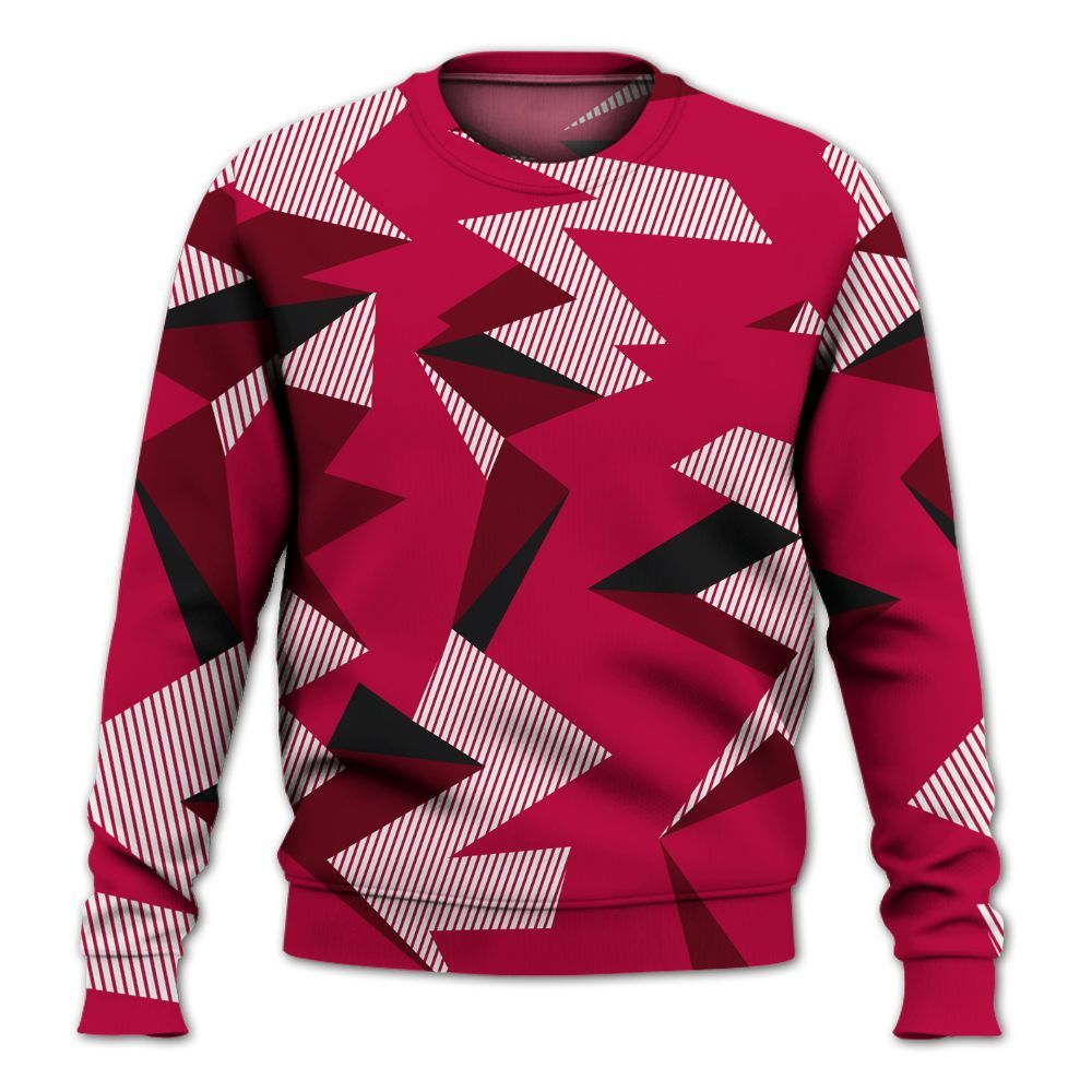 Sweatshirt To Match Retro Chicago 2s - Geometric Camouflage Pattern All Over Print