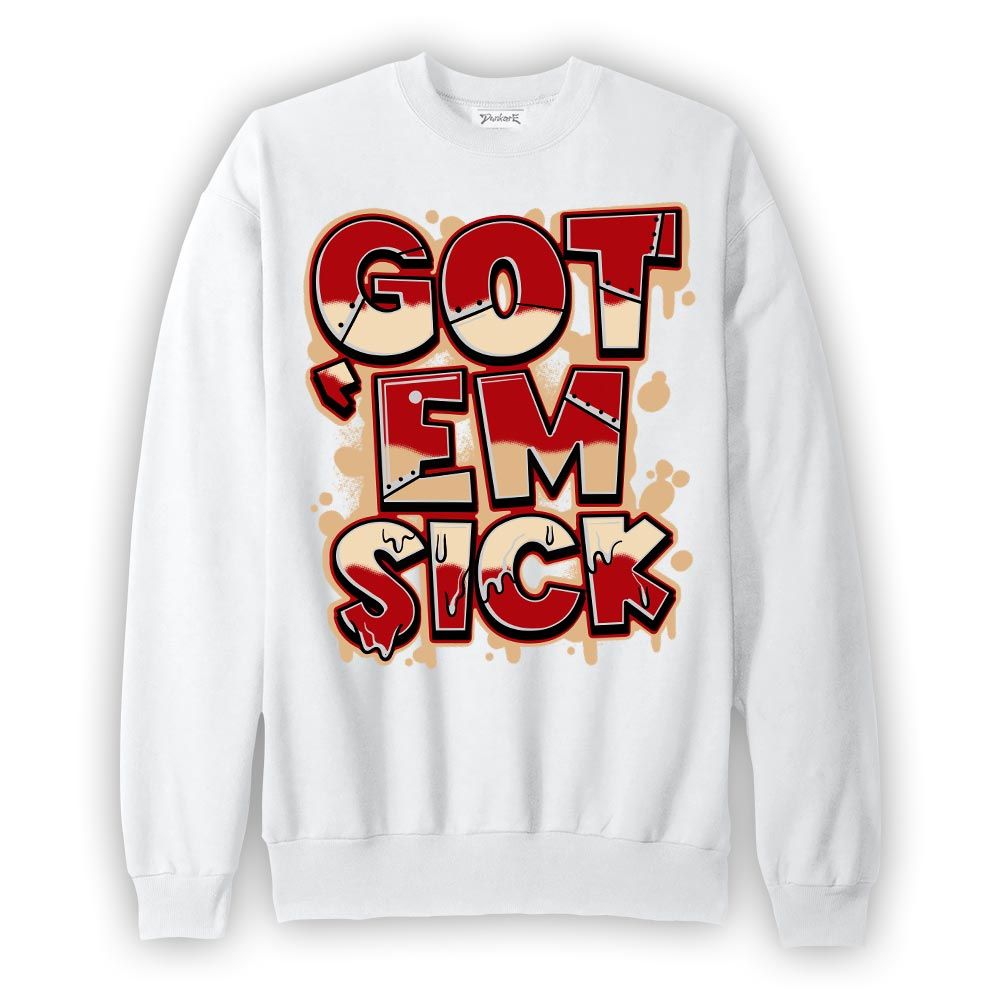 Sweatshirt To match Dunk Low Strawberry Waffle Sweatshirt - Gotten 'Em Sick Graphic Graphic