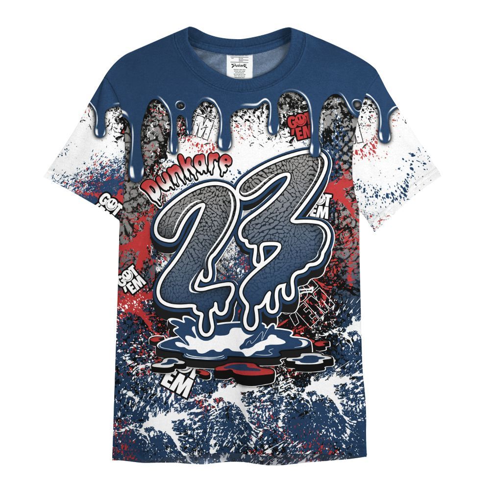 Shirt To Match SP Sport Royal 3s - Dripping 23 Drip All Over Print