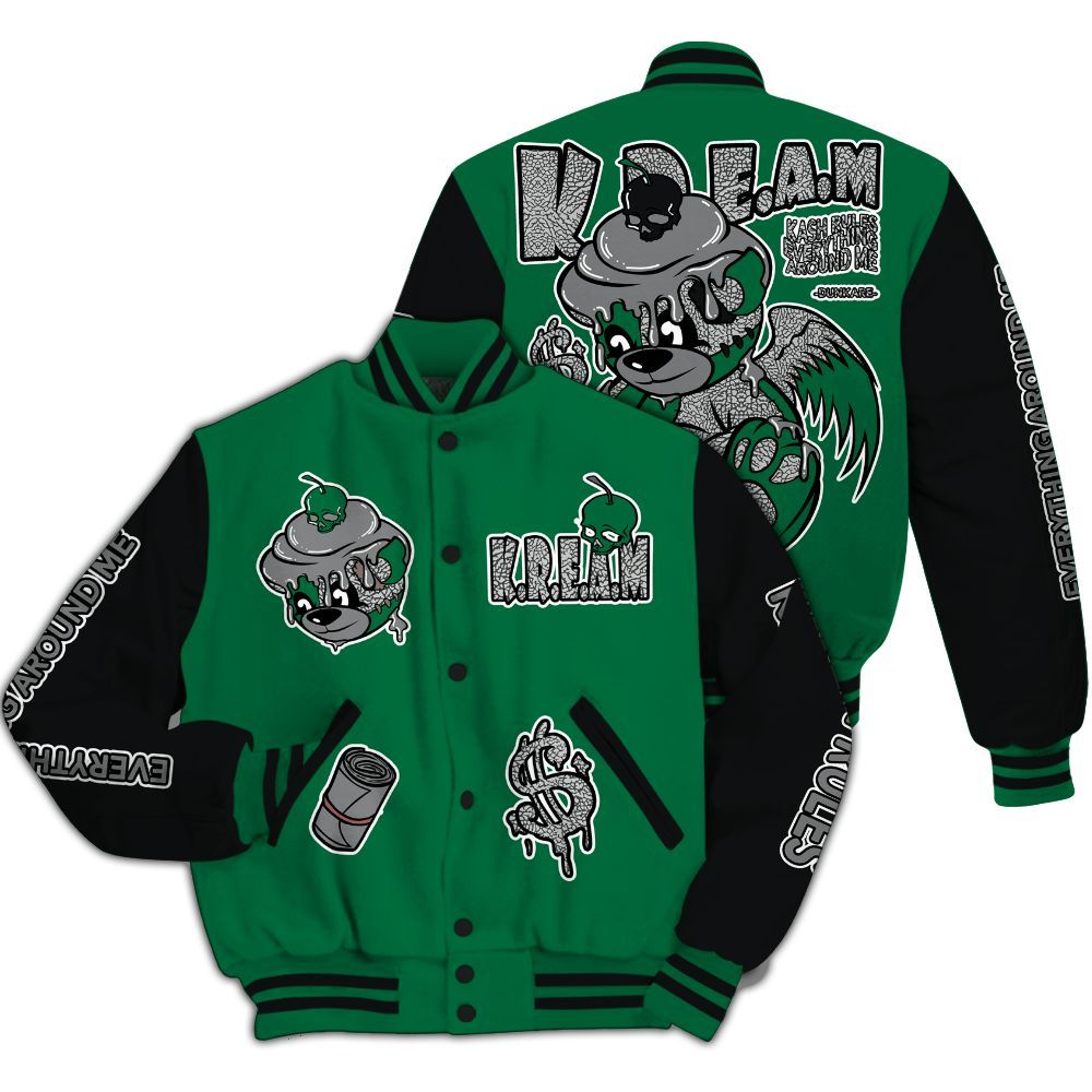 Varsity Jacket To Match Pine Green 3s - Loot Bear All Over Print