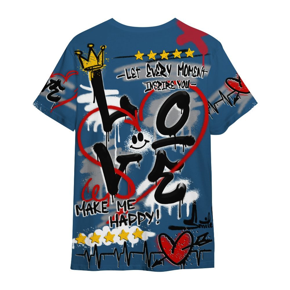 Shirt To Match Rare Air 3s - Happy Love Beats Graffiti Streetwear All Over Print