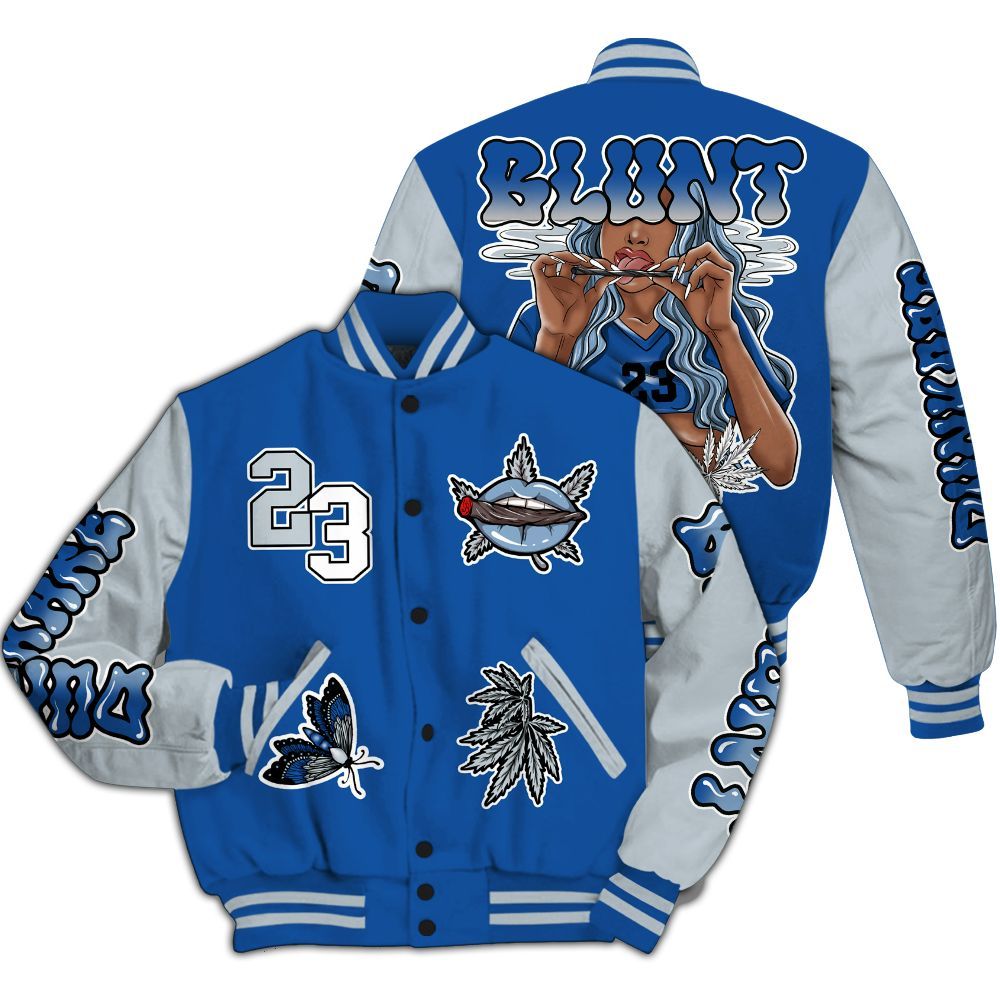 Varsity Jacket To Match Low Space Royal 11s - Bluntz Unique All Over Print