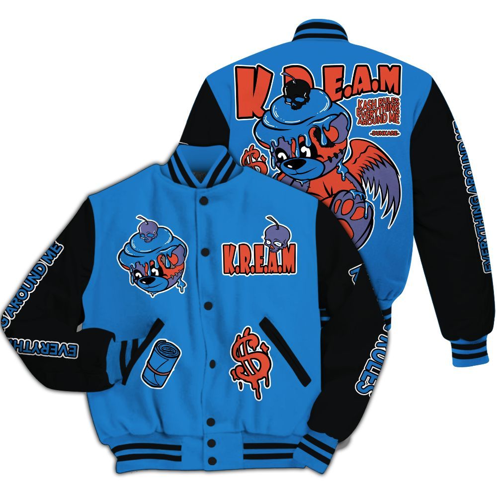 Varsity Jacket To Match Hi-Res Blue 700s - Loot Bear All Over Print